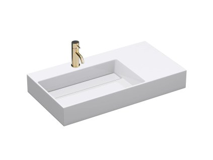 Umývadlo REA Archi 75 CM White MATT na dosku - konglomerát