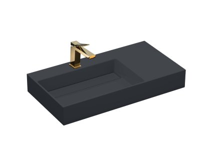 Umývadlo REA Archi 90 CM Grey MATT na dosku - konglomerát