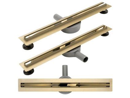 Odtokový žľab Rea Neo Slim Mirror Pro 90 - zlatý