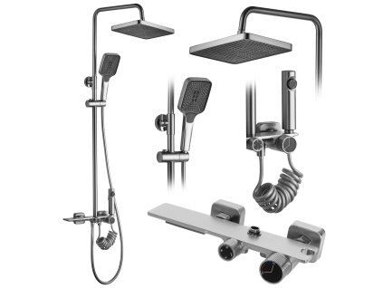 Sprchový set REA HELIX  Nickel Brush INOX