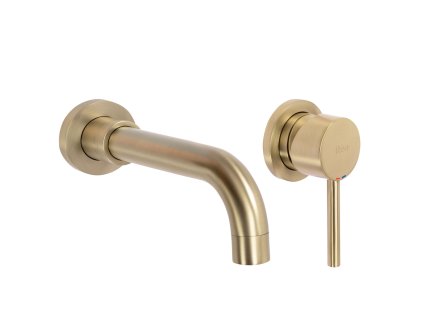 Podomietková umývadlová batéria REA LUNGO Long Gold Brush + BOX