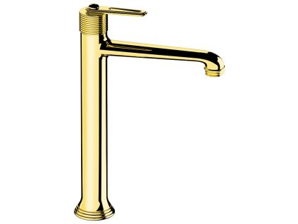 BEBÉ stojánkova umývadlová batéria vysoká bez výpuste, predĺžená hubica, zlato