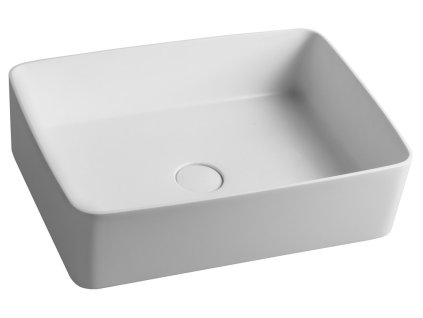 THIN oválne umývadlo 600x400x145mm, na dosku, matná biela