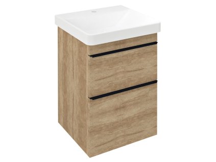 SITIA umývadlová skrinka 46,4x70x43,4cm, 2x zásuvka, dub Alabama