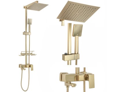 Sprchový set REA JACK BRUSHED GOLD