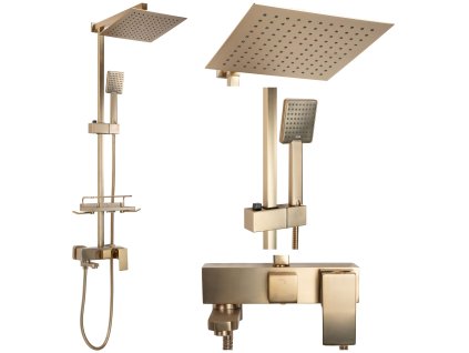 Sprchový set REA JACK BRUSHED GOLD