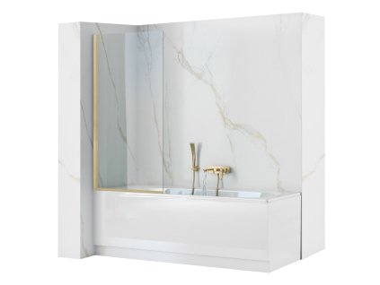 Paravan vaňový Rea Elegant Gold Brush 80