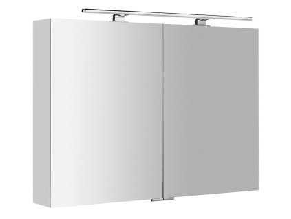 MIRRÓ galérka s LED osvetlením, 100x70x16cm, biela