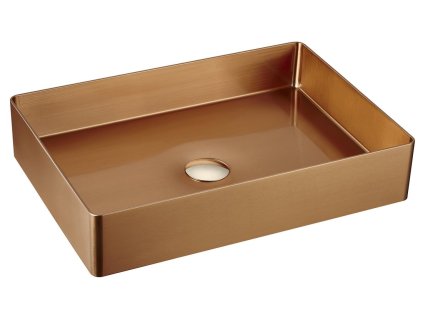 AURUM nerezové umývadlo na dosku 50x35,2cm, vrátane výpuste, meď mat