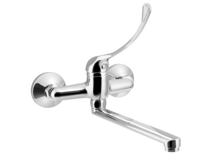 AQUALINE 35 nástenná batéria, lekárska páka, ramienko ploché, 220mm, chróm