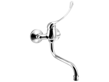 AQUALINE 35 nástenná batéria, rozteč 100mm, lekárska páka, ramienko S, 177mm, chróm