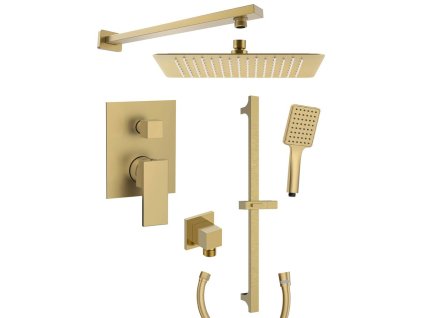 CUBEMIX podomietková sprchová batéria, 2 výstupy, čierna mat