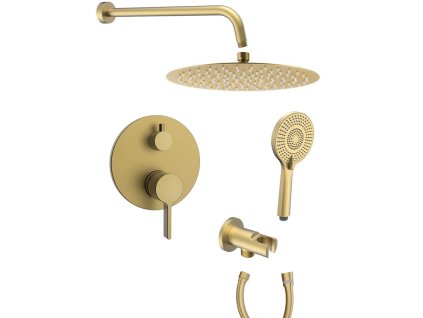 ICONIC podomietková sprchová súprava s pákovou batériou, 2 výstupy, zlato mat
