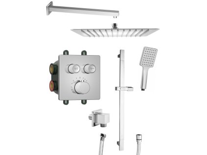 SMART SELECT sprchový set s termostatickou batériou, 2 výstupy, posuvný držiak sprchy, chróm