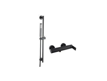 Sprchová batéria SAT B-Way so sprchovacím setom 150 mm čierna SATBSBW268SET