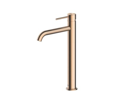 Vysoká umývadlová batéria SAT Aurum bez výpuste brúsená rose gold SATBAUR285BRG