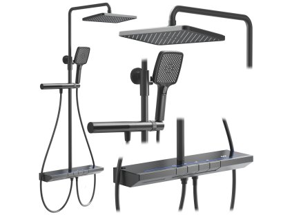 Sprchový set cu termostat REA Pedro Titanium