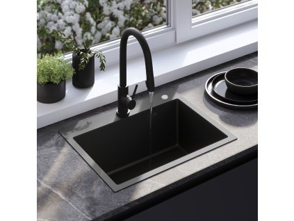 Oceľové umývadlo Liam Black