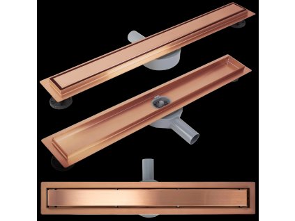 Odtokový žľab REA Neox pro Brushed Copper 90