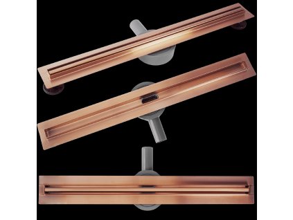 Odtokový žľab REA Neox Slim pro Brushed Copper 100
