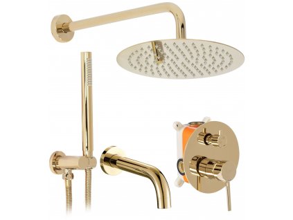 Built-in shower set Rea Lungo Gold + BOX