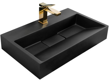 Konglomerátové umývadlo GOYA BLACK MAT 60CM