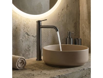 REA LUNGIS Kúpeľňová batéria Gun Grey Super High