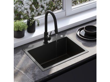 Oceľové umývadlo Liam Black