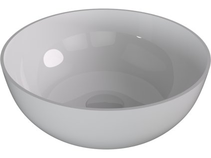 BANERA ROUND umývadlo na dosku, liaty mramor, Ø 39 cm, biela
