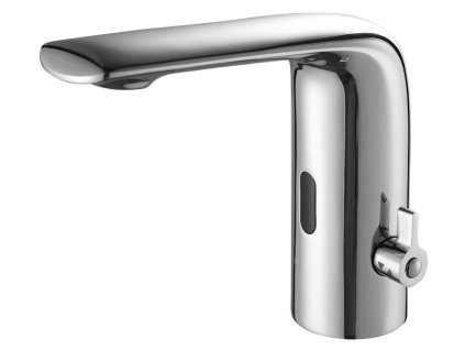 Senzorová stojanková batéria s reguláciou teploty, 6V DC (4xAA), chróm