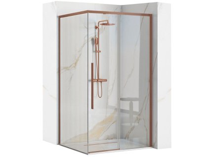 Sprchovací kút REA SOLAR - Copper Brush 90x90