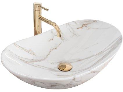Umývadlo na dosku Rea Royal Shiny Aiax Marmur