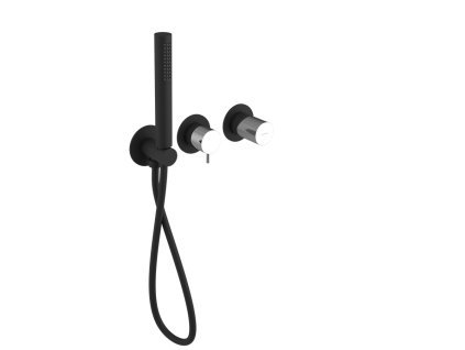 ULTRATAP podom. sprch. batéria, ručná sprcha, 2 výstupy, čierná mat/chróm