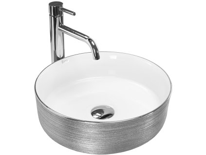 Umývadlo na dosku Rea Sami Brush Silver