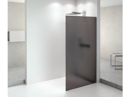 ARCHITEX CHROM sprchová zástena 862 mm, dymové mat sklo