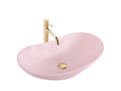 Umývadlo na dosku REA ROYAL Powder Pink Matt