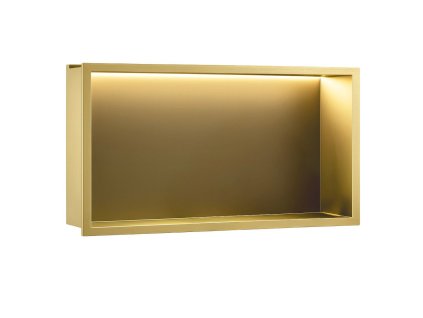 VSTAVANÁ KÚPEĽŇOVÁ POLICA LED 30x60 brush gold