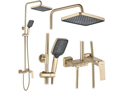 Sprchový set REA JOE Brush Gold