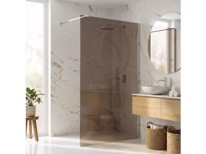 Sprchová zástena Rea Flexi Brown/ Chrome 120