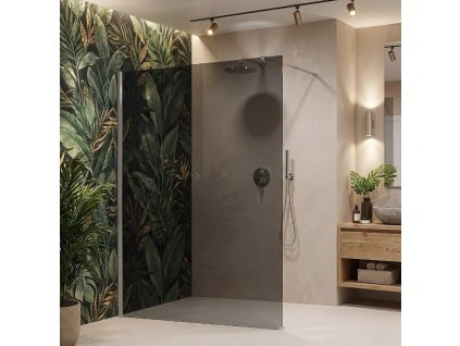 Sprchová zástena Rea Flexi Grey / Chrome 130