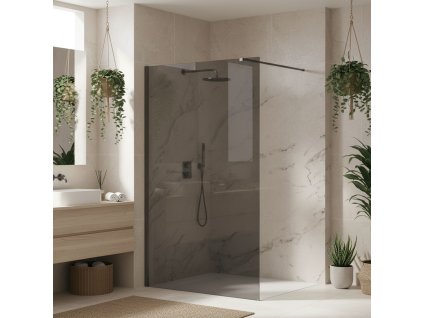 Sprchová zástena Rea Flexi Grey / Titan 80