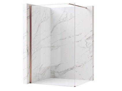 Sprchová zástena Rea Flexi Transparent / Brush Copper 140