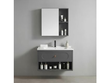 Súprava kúpeľňového nábytku s umývadlom River 60cm Grey