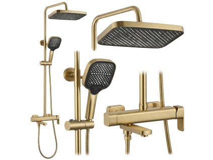 Sprchový set Rea Arlo Brush Gold