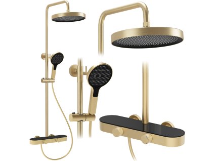 Sprchový set Rea Creo Brush Gold