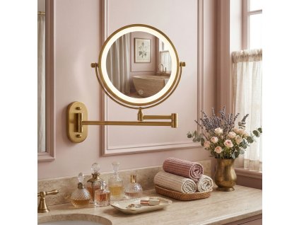 Zrkadlo LED Glow Old Gold