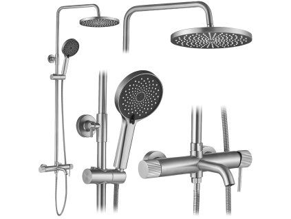 Sprchový set Rea Lungo Stripe Brush Nickel