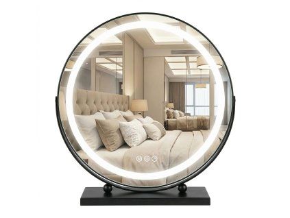 Zrkadlo LED MAKE-UP Black 50 cm