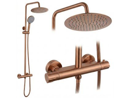Sprchová súprava bez výtoku s termostatom Rea Lungo Copper  Brush