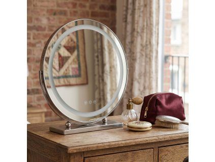 Zrkadlo LED MAKE-UP Chrome 40 cm